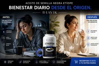 ACEITE DE SEMILLA NEGRA ETIOPE | BIENESTAR DIARIO DESDE EL ORIGEN