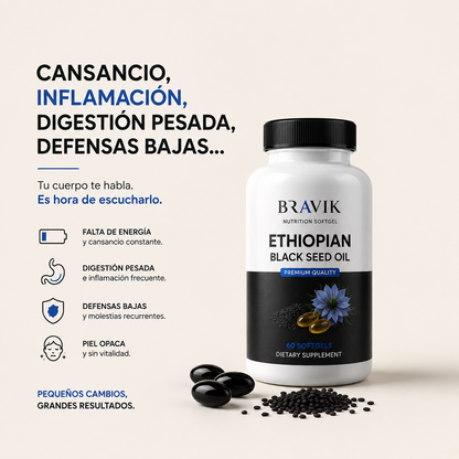 ACEITE DE SEMILLA NEGRA ETIOPE | BIENESTAR DIARIO DESDE EL ORIGEN